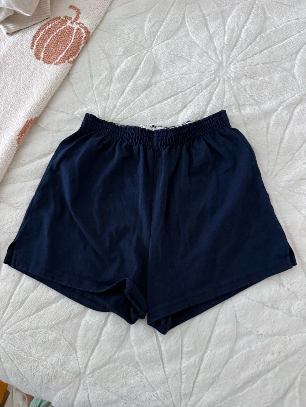 Soffe Navy Elastic-Waist Athletic Shorts